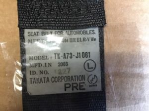 Honda Jazz / Fit GD1 1st Gen 2001-2008 RF Seat Belt