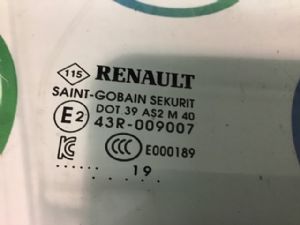 Renault Zoe ZE50 2019-on RF Door Glass