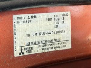 Mitsubishi Outlander GF6 2013->On