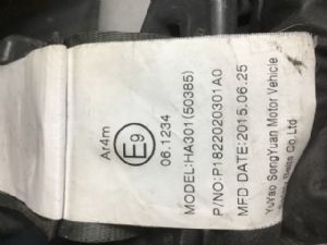 Foton Tunland E5 LR Rear Seat Belt