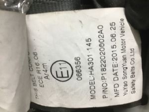 Foton Tunland E5 RR Seat Belt