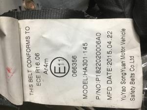 Foton Tunland E5 LR Seat Belt