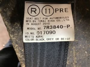 Lexus RX RX 450h 2009-2011 RF Seat Belt Pretensioner