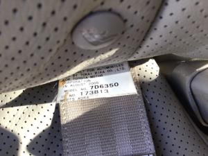 Lexus RX330 RX330 Rear Centre Seat Belt