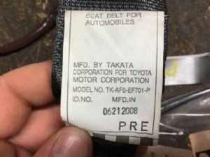 Lexus IS F USE20 RR Seat Belt Pretensioner