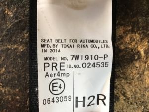 Toyota Harrier AVU65  2013-2017 RR Seat Belt Pretensioner