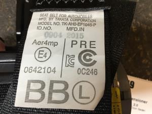Lexus IS200-T ASE30 LR Seat Belt Pretensioner